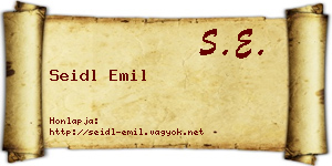 Seidl Emil névjegykártya