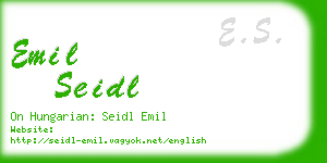 emil seidl business card